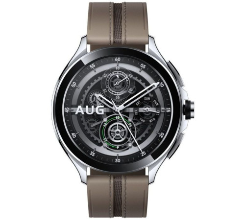 Смарт-годинник Xiaomi Watch 2 Pro Bluetooth Silver Case with Brown Leather Strap (1006733)