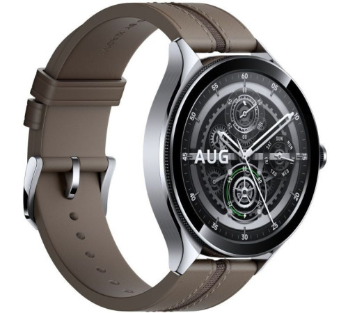 Смарт-годинник Xiaomi Watch 2 Pro Bluetooth Silver Case with Brown Leather Strap (1006733)