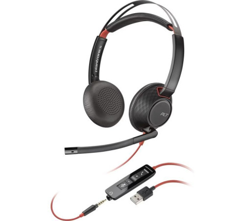 Навушники Poly BlackWire 5220 USB-A HS Stereo (80R97AA)