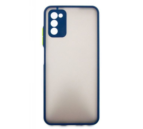 Чохол до мобільного телефона Dengos Kit for Samsung Galaxy A03s case + glass (Blue) (DG-KM-25)