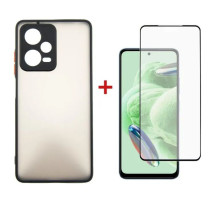 Чехол для мобильного телефона Dengos Kit for Xiaomi Redmi Note 12 Pro 5g case + glass (Black) (DG-KM-30)