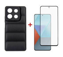 Чехол для мобильного телефона Dengos Kit for Xiaomi Redmi Note 13 5G case + glass (Black) (DG-KM-58)