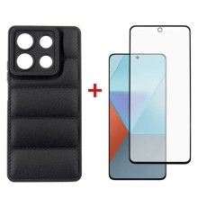 Чохол до мобільного телефона Dengos Kit for Xiaomi Redmi Note 13 5G case + glass (Black) (DG-KM-58)