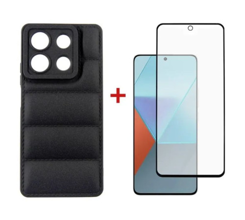 Чохол до мобільного телефона Dengos Kit for Xiaomi Redmi Note 13 5G case + glass (Black) (DG-KM-58)