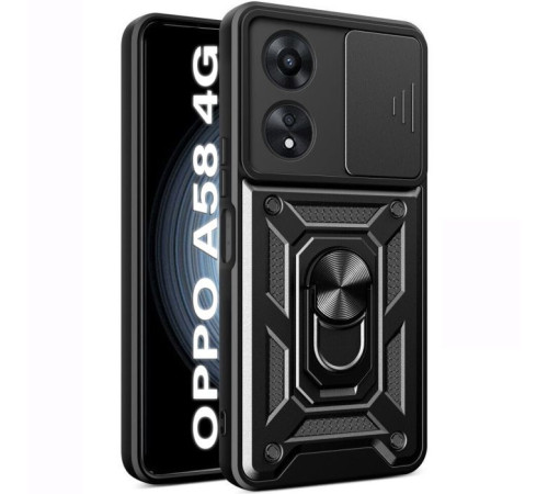 Чохол до мобільного телефона BeCover Military Oppo A58 4G Black (710713)