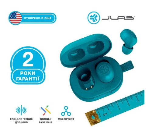 Навушники Jlab JBuds Mini Aqua Teal (IEUEBJBMINIRAQUA124)