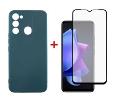 Чохол до мобільного телефона Dengos Tecno Spark GO 2022 Case + Glass (Green) (DG-KM-87)