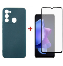 Чохол до мобільного телефона Dengos Tecno Spark GO 2022 Case + Glass (Green) (DG-KM-87)