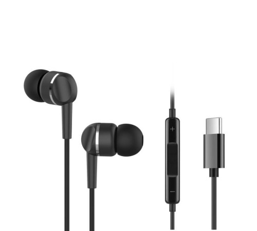 Наушники Ergo VM-735 Type-C Earphones Black (VM-735K)