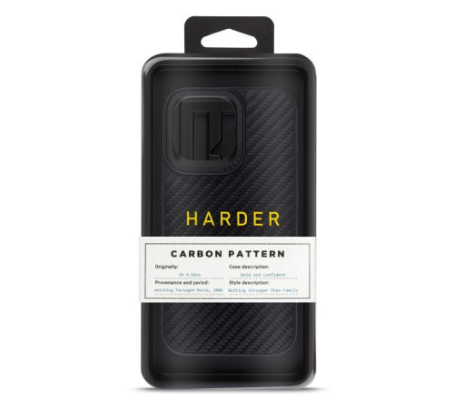 Чохол до мобільного телефона Harder Carbon Pattern Apple iPhone 14 Pro Max Black (ARM76780)