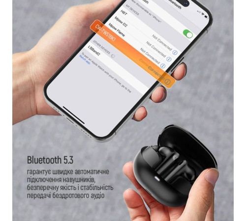 Навушники ColorWay Slim TWS-1 Earbuds Long Life Black (CW-TWS1BK1)