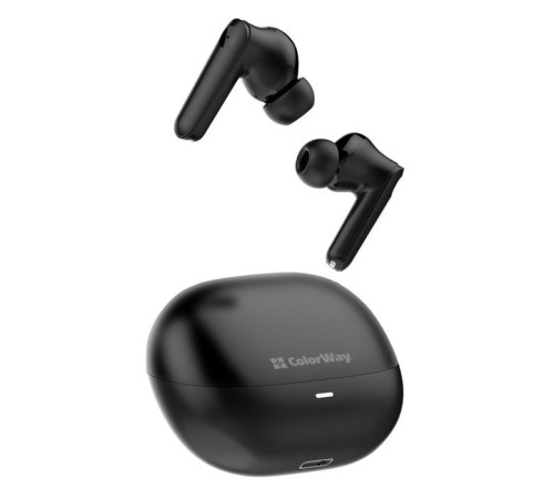 Навушники ColorWay Slim TWS-1 Earbuds Long Life Black (CW-TWS1BK1)