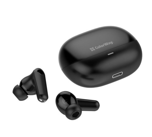 Навушники ColorWay Slim TWS-1 Earbuds Long Life Black (CW-TWS1BK1)
