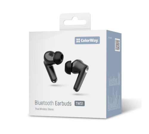 Навушники ColorWay Slim TWS-1 Earbuds Long Life Black (CW-TWS1BK1)