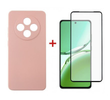 Чехол для мобильного телефона Dengos Oppo Reno 12 F/FS Soft + glass (Pink) (DG-KM-116)