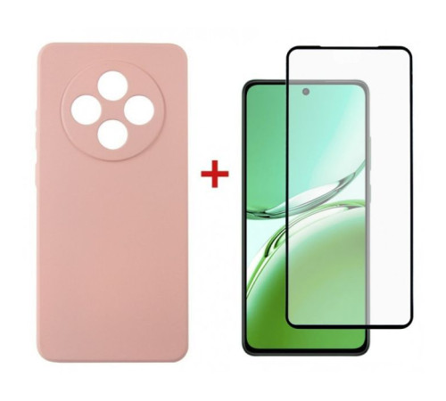 Чохол до мобільного телефона Dengos Oppo Reno 12 F/FS Soft + glass (Pink) (DG-KM-116)