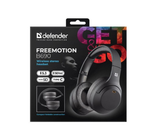 Навушники Defender FreeMotion B690 Bluetooth Black (63690)