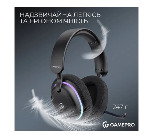 Навушники GamePro Asgard Bragi 7.1 RGB Tri-Mod Black (HSW250B)