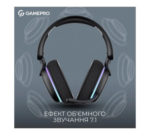 Навушники GamePro Asgard Bragi 7.1 RGB Tri-Mod Black (HSW250B)