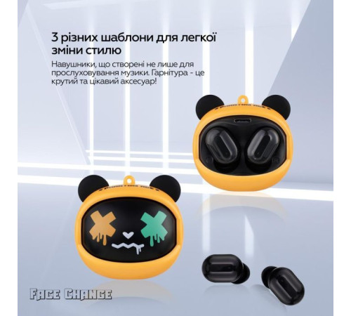 Навушники XoKo G05-face changing TWS Yellow-Black (G05-YEBK)