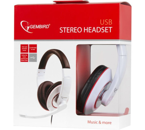 Наушники Gembird MHS-001 White (MHS-001-GW)