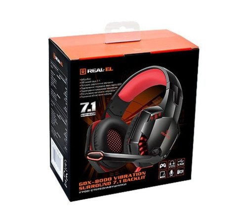 Навушники REAL-EL GDX-8000 VIBRATION SURROUND 7.1 BACKLIT