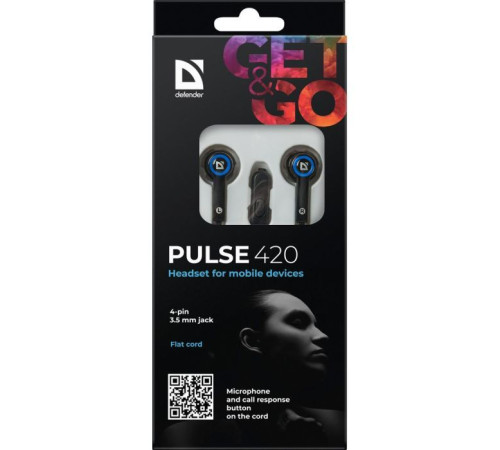 Наушники Defender Pulse 420 Blue (63423)