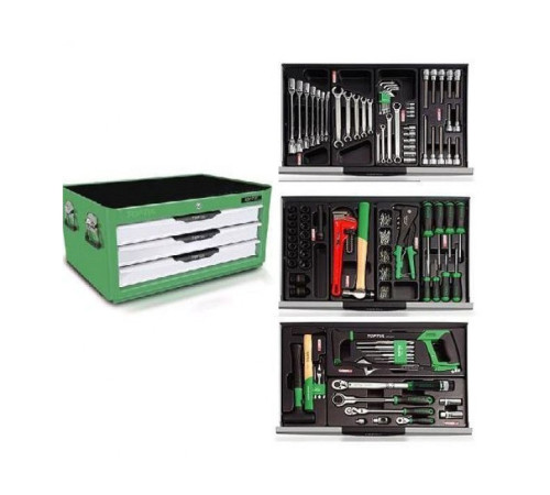 Набор инструментов Toptul для СТО в ящике (Pro-Line) 3 секции 104ед. (GCAZ0013)