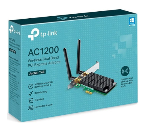 Ретранслятор TP-Link Archer T4E AC1200, PCI Express, Beamforming (ARCHER-T4E)