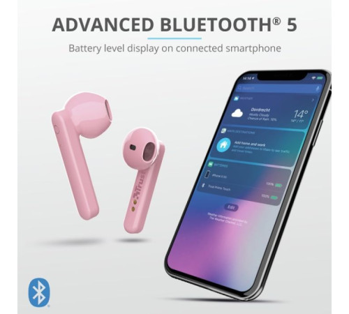 Навушники Trust Primo Touch True Wireless Mic Pink (23782)
