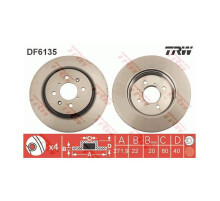 Тормозной диск TRW DF6135