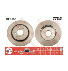 Гальмівний диск TRW DF6135