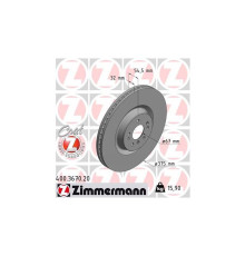 Гальмівний диск ZIMMERMANN 400.3670.20