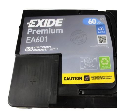 Акумулятор автомобільний EXIDE PREMIUM 60A (EA601)
