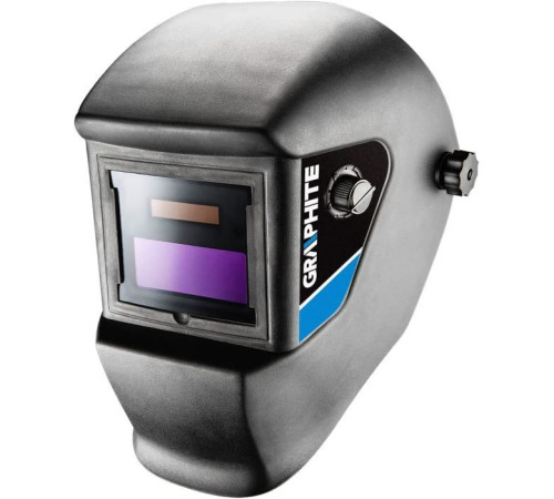 Маска зварювальника Graphite автозатемніння, 1/15000 сек, два датчики дуги, регулювання с (56H822)