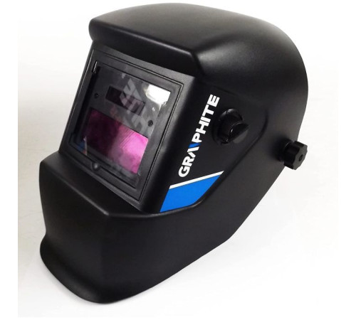 Маска зварювальника Graphite автозатемніння, 1/15000 сек, два датчики дуги, регулювання с (56H822)