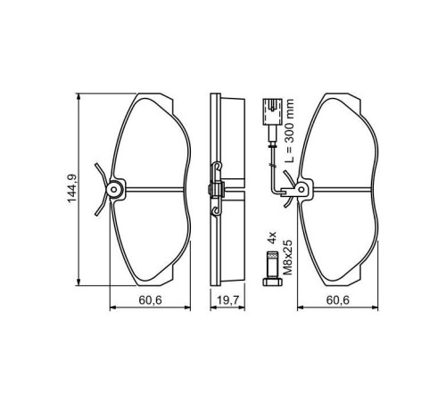 Гальмівні колодки Bosch 0 986 424 556