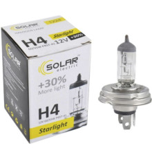 Автолампа SOLAR H4 12V 60/55W P45t-41 Starlight+30 (1224)