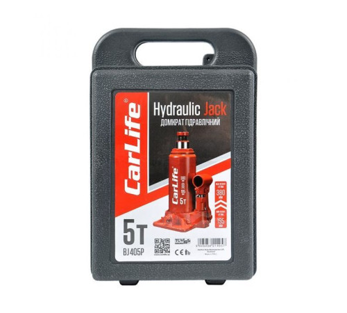 Домкрат CarLife 5т 195-380мм (BJ405P)