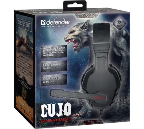 Навушники Defender Сujo Black-Red (64505)