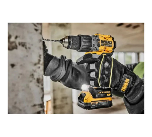 Шуруповерт DeWALT XR Li-Ion PowerStack 90 Нм, 18V 2x1.7Ah, кейс TSTAK (DCD805E2T)