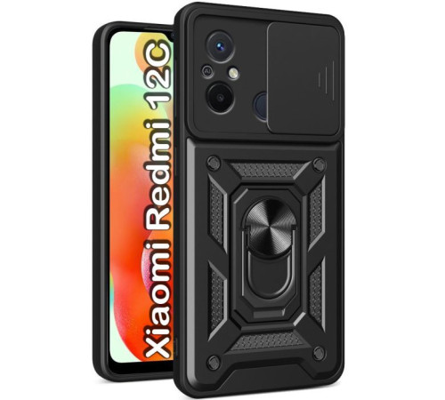 Чохол до мобільного телефона BeCover Military Xiaomi Redmi 12C Black (709165)