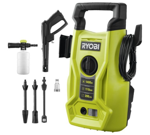 Мийка високого тиску Ryobi RY110PWA, 1400Вт, 110Бар, 390 л/год (5133005365)