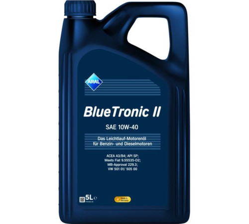 Моторное масло Aral BlueTronic II 10W-40, 5л (74523)