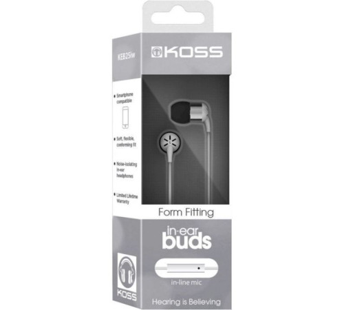 Навушники Koss KEB25iW In-Ear Mic White (189650.101)