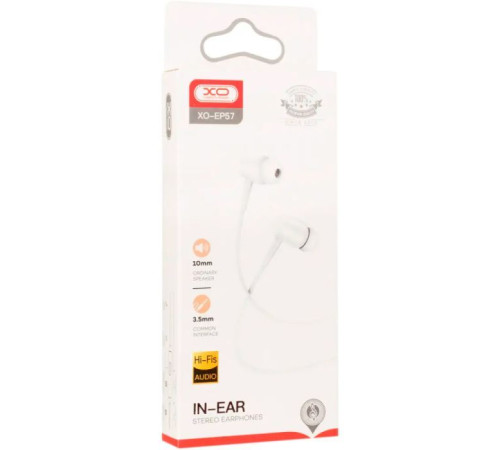 Навушники XO EP57 White (XO-EP57-WH)
