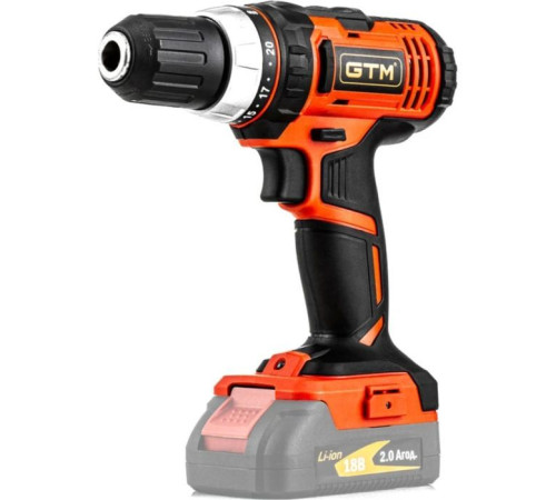 Шуруповерт GTM DS18/40P, 18В, 40Нм, 2шв, (без АКБ та ЗП) (DS18/40P_BARE TOOL)
