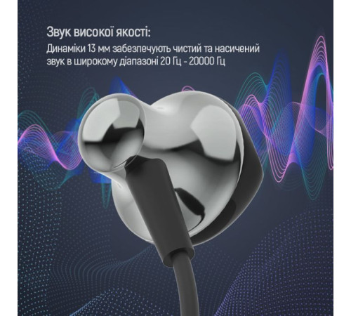 Навушники ColorWay Slim 3.5 mm Wired Earphone Blast 1 Black (CW-WD01BK)