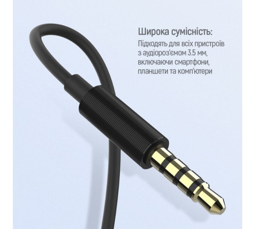 Навушники ColorWay Slim 3.5 mm Wired Earphone Blast 1 Black (CW-WD01BK)