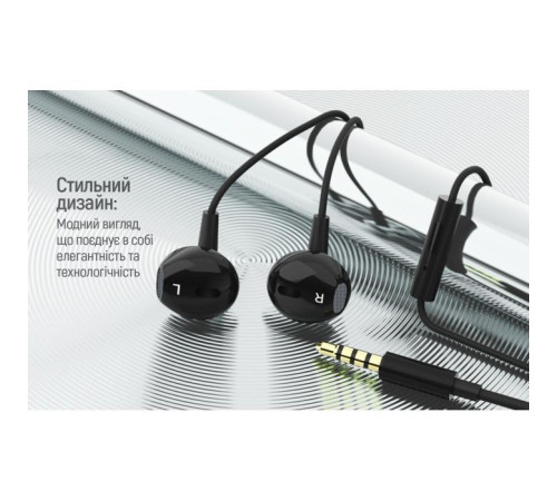 Навушники ColorWay Slim 3.5 mm Wired Earphone Blast 1 Black (CW-WD01BK)